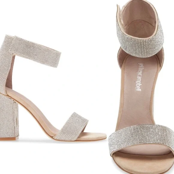 Jeffrey Campbell Kassidy Rhinestone Heel Sandals - Picture 2 of 5